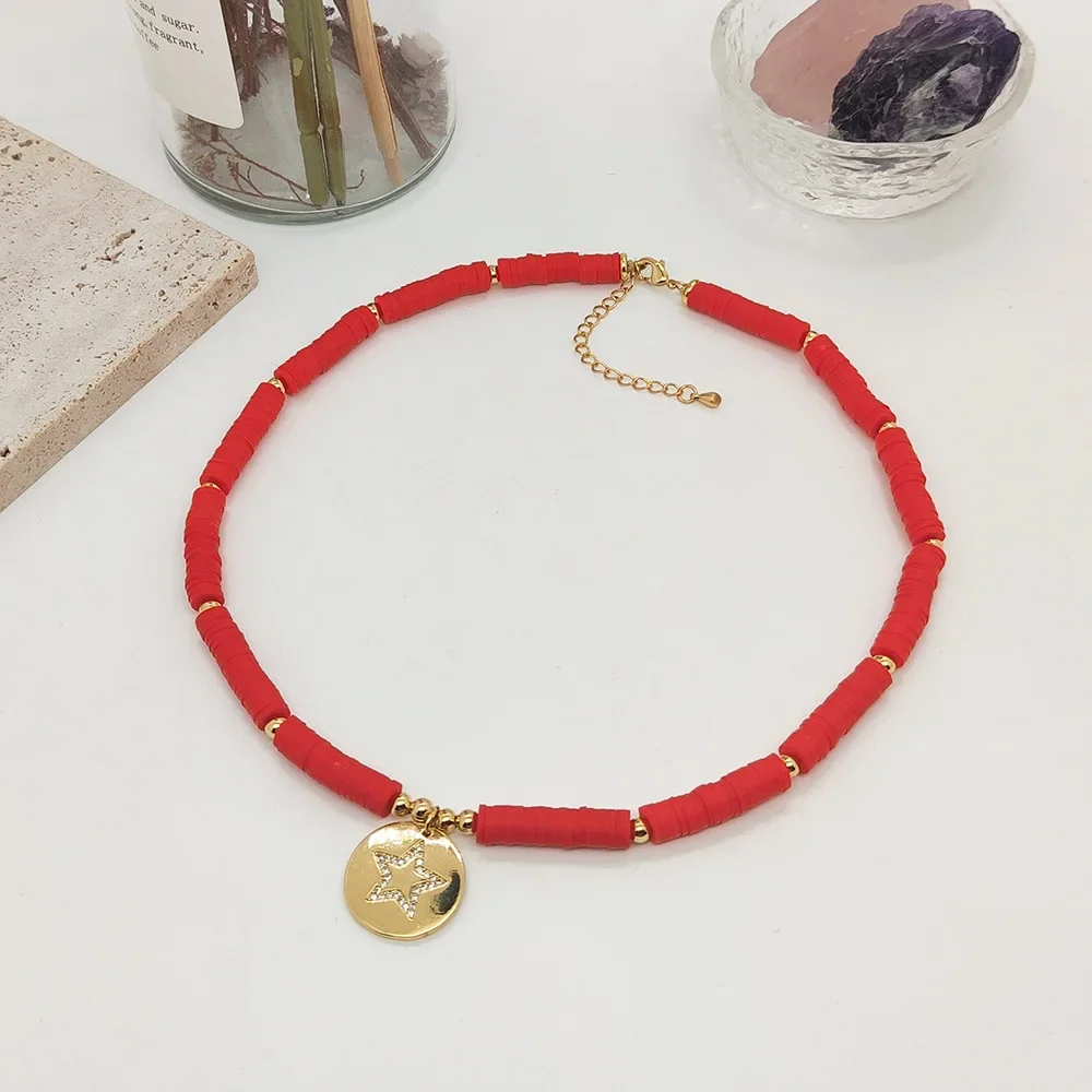 Kkbead zircão estrela coração  - Birth Flower Necklace avaliação e preço